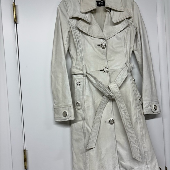 Dolce & Gabbana White Leather Coat SC0002/TELBO SZ 38 - Picture 5 of 16